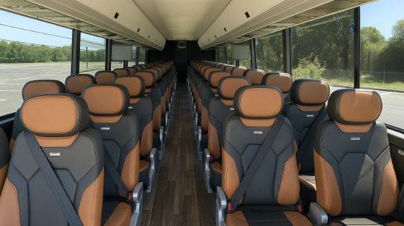 54 passenger charter bus interior upland