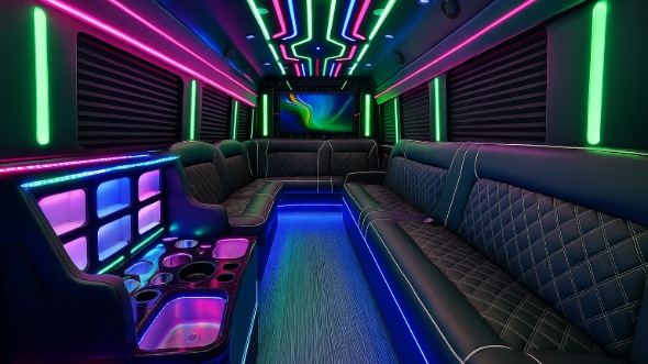 party bus rental interior rancho cucamonga