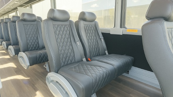 rancho cucamonga 35 passenger minibus inside