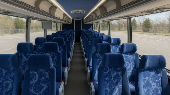rancho cucamonga 50 passenger charter bus inside