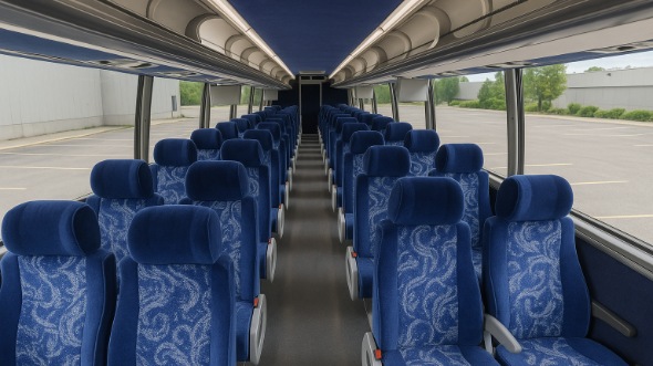 rancho cucamonga 55 passenger charter bus inside