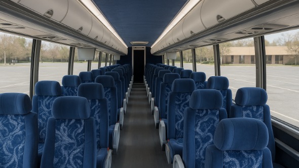 rancho cucamonga 56 passenger charter bus inside