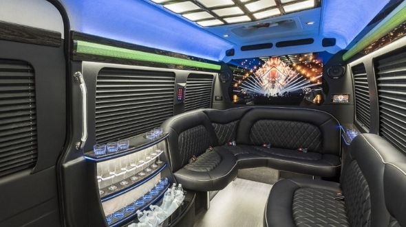 rancho cucamonga sprinter limo rental inside
